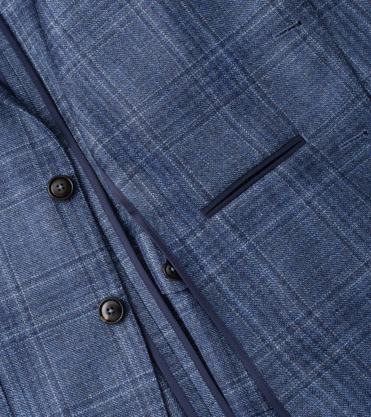 DAVIES PLAID SOFT JACKET - CADET