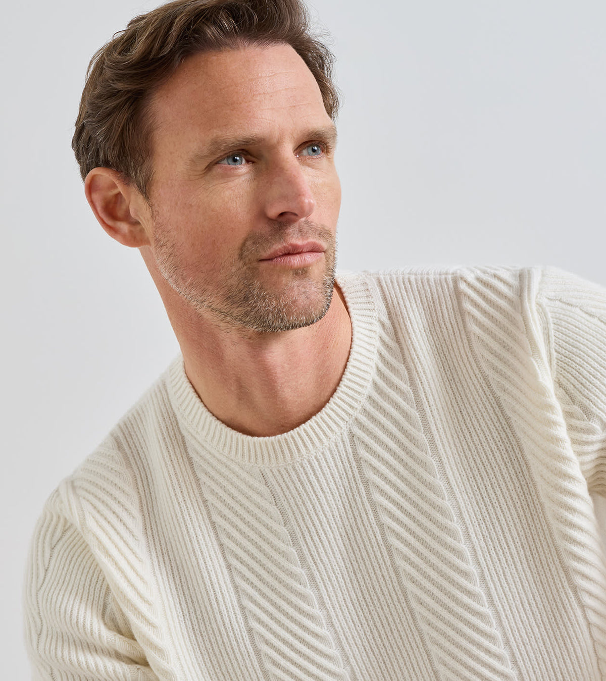 DOLOMITE CREW NECK SWEATER - ALMOND