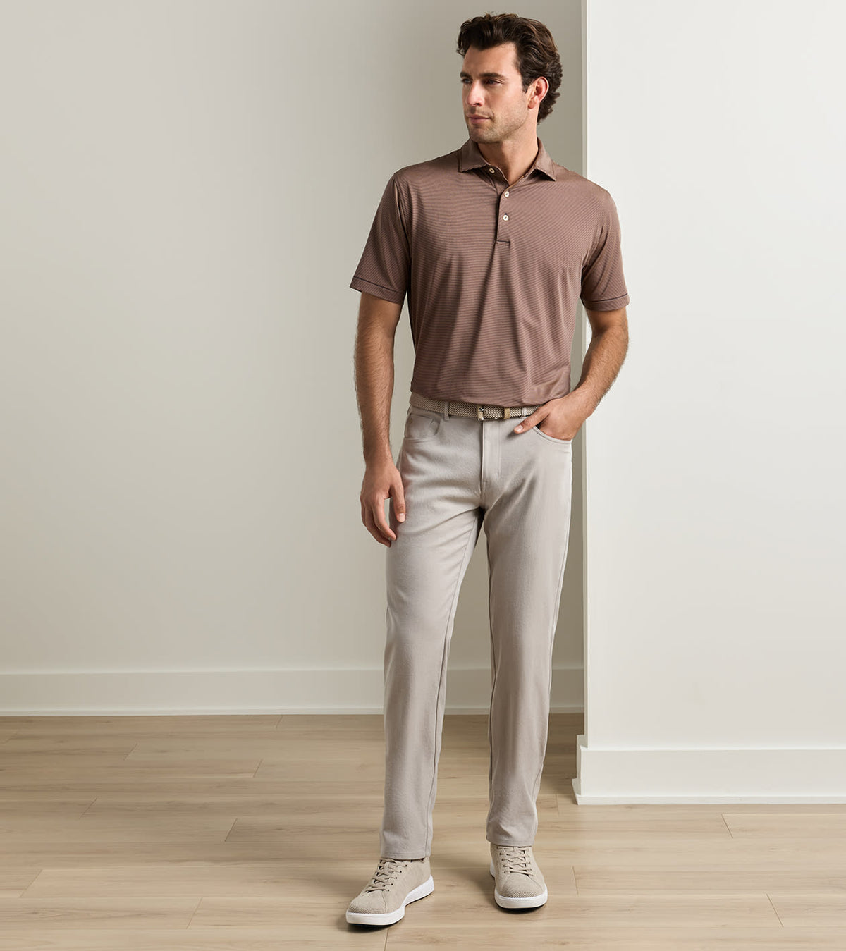EB66 MELANGE PERFORMANCE FIVE POCKET PANT - SAND