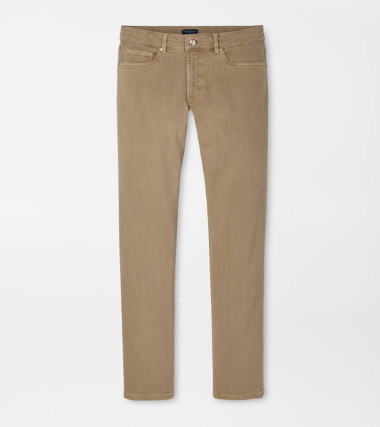 FAIRFIELD GARMENT DYED DENIM TROUSER - KHAKI