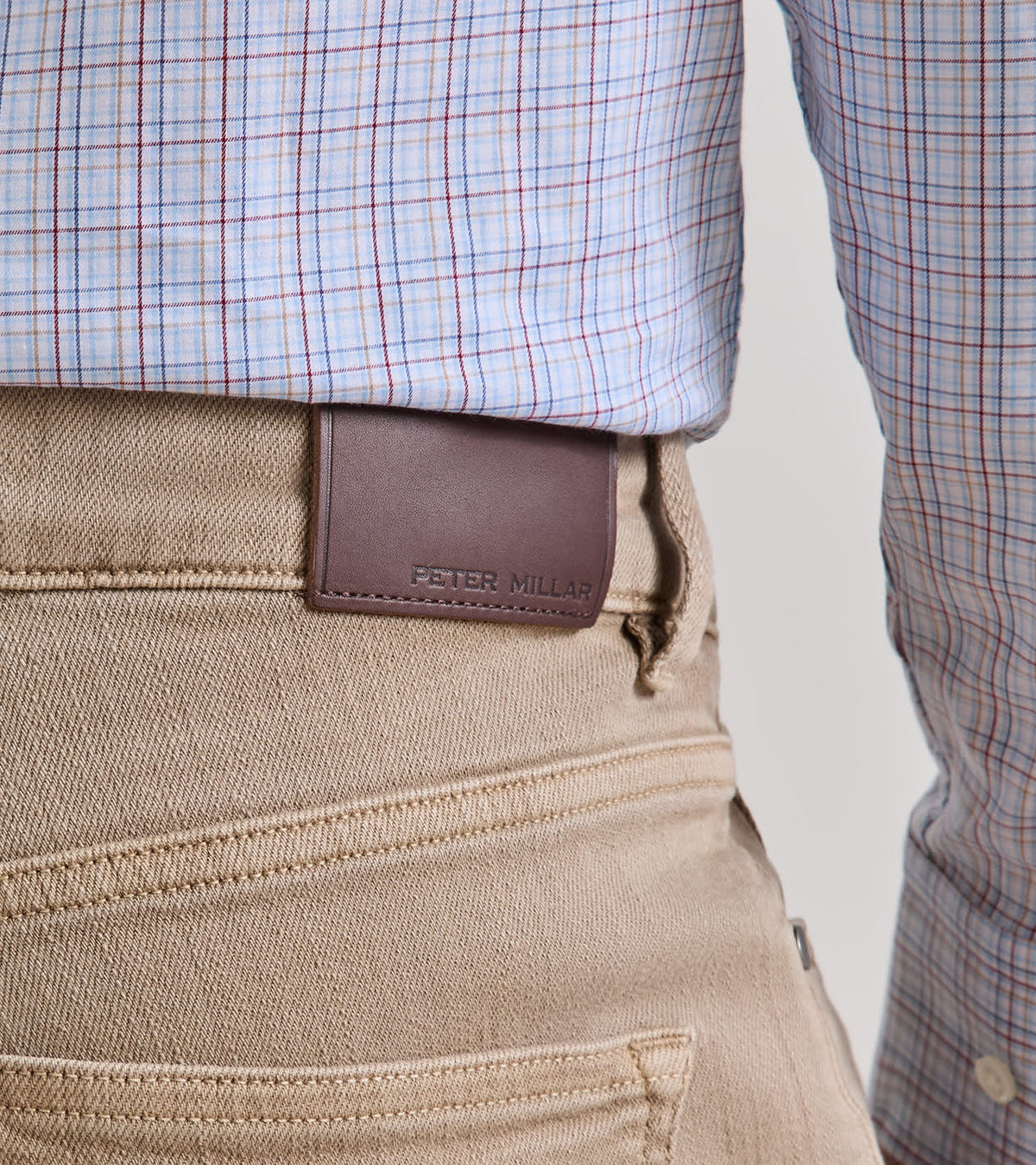 FAIRFIELD GARMENT DYED DENIM TROUSER - KHAKI