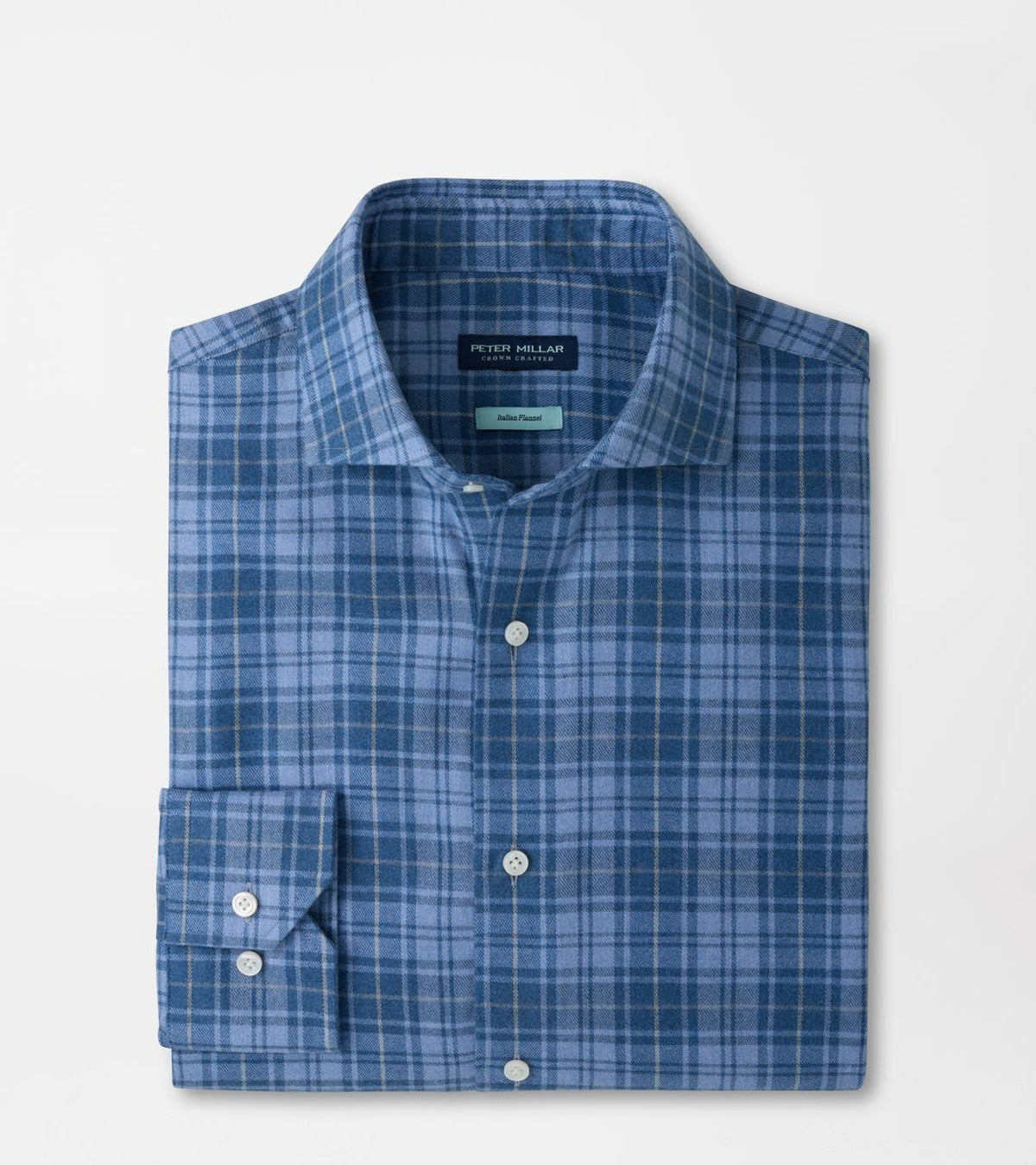 GRESSAN ITALIAN FLANNEL SHIRT - WINDY BLUE
