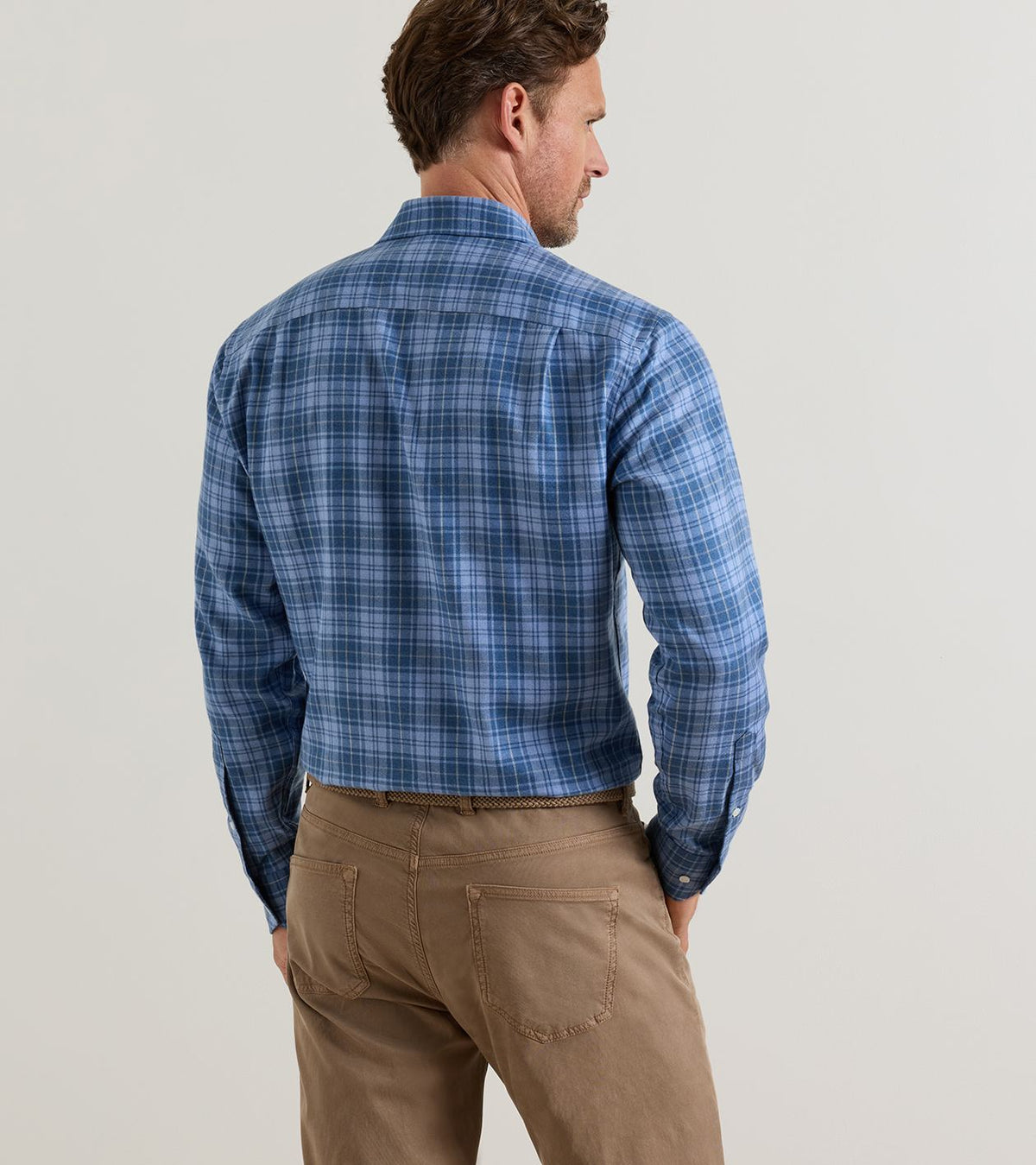 GRESSAN ITALIAN FLANNEL SHIRT - WINDY BLUE