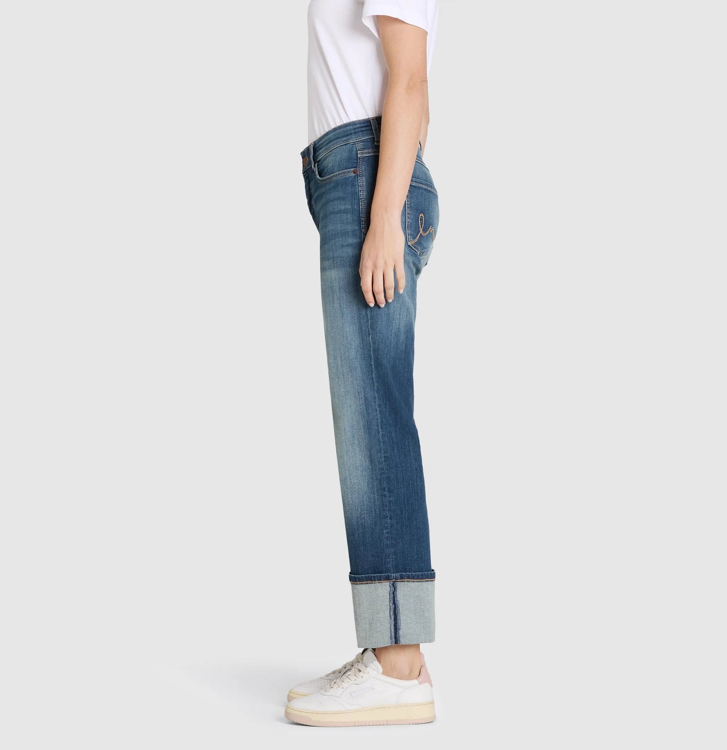 LAURA STRAIGHT TURN UP JEANS - FANCY NONREPAIR