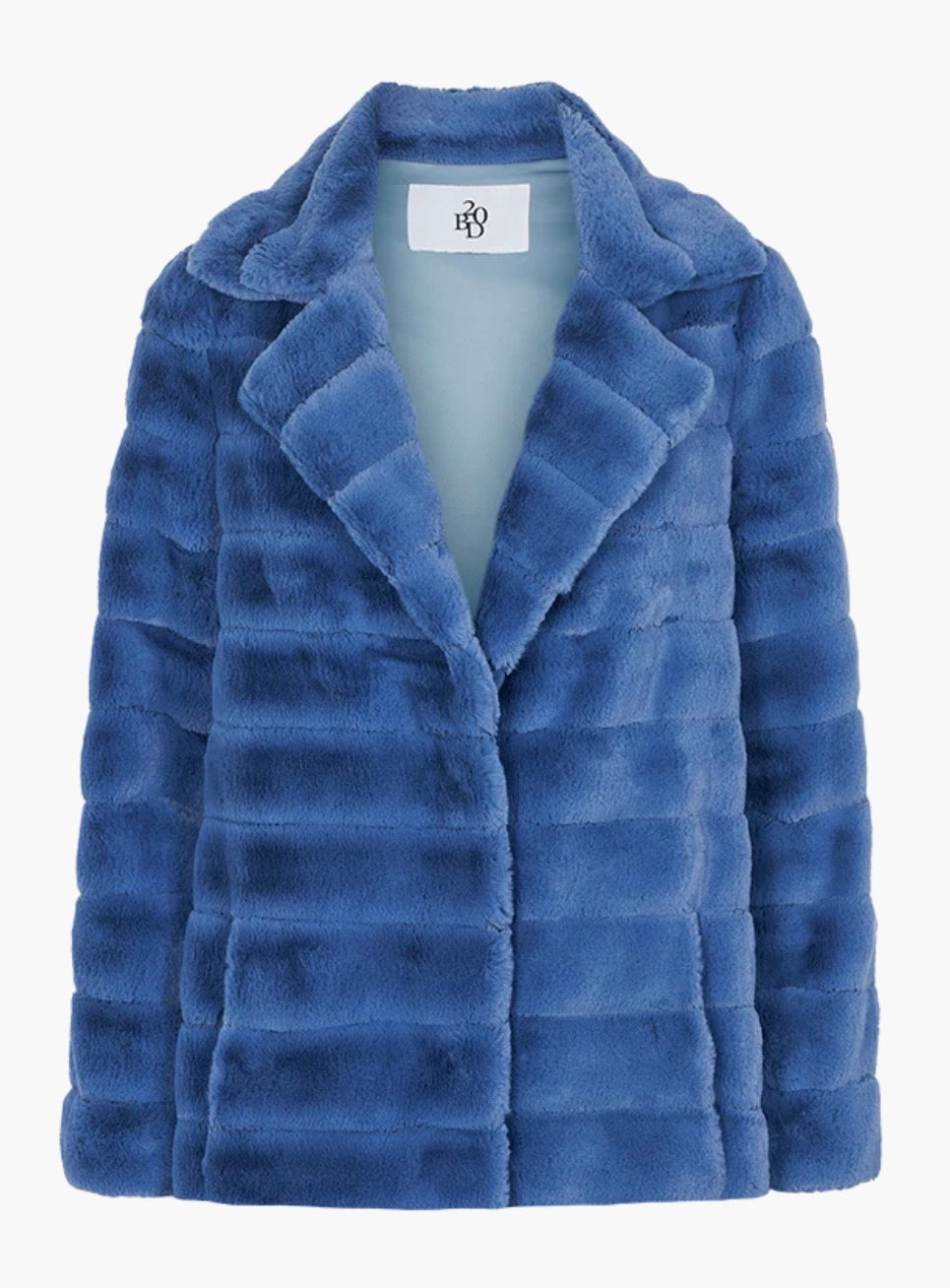 BAILEY FAUX FUR SHORT COAT - SKY BLUE