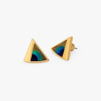 JENNIFER FEATHER TRIANGLE STUD EARRINGS