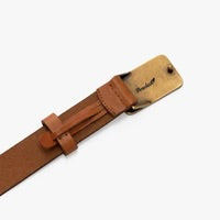 TRIPPIN TIPSEY FEATHER LEATHER BELT - TAN PHEASANT