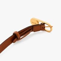 LOBLOLLY LIZZY FEATHER LEATHER BELT - TAN QUAIL