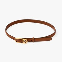 LOBLOLLY LIZZY FEATHER LEATHER BELT - TAN QUAIL