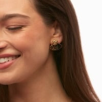 GUSSIE FEATHER STUD EARRINGS