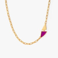 ELIANA FEATHER GOLD TRIANGLE NECKLACE