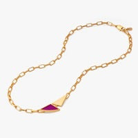 ELIANA FEATHER GOLD TRIANGLE NECKLACE