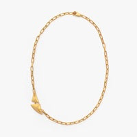 ELIANA FEATHER GOLD TRIANGLE NECKLACE