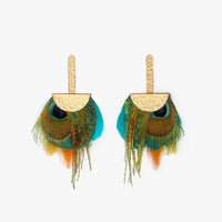 GLACIER GRECIAN FEATHER EARRINGS