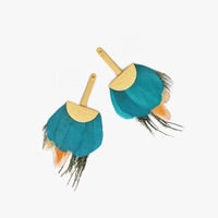 GLACIER GRECIAN FEATHER EARRINGS