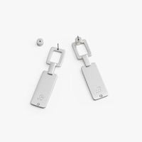 KWAN FEATHER SILVER DROP EARRINGS