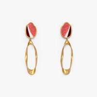 SAMANTHA ORGANIC FEATHER DROP EARRINGS