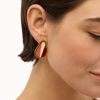ASHLEY LARGE ORGANIC FEATHER STUD EARRINGS