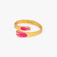 BEREA FEATHER BEZEL HINGE CUFF