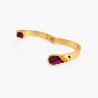 AALIYAH FEATHER BEZEL HINGE CUFF BRACELET