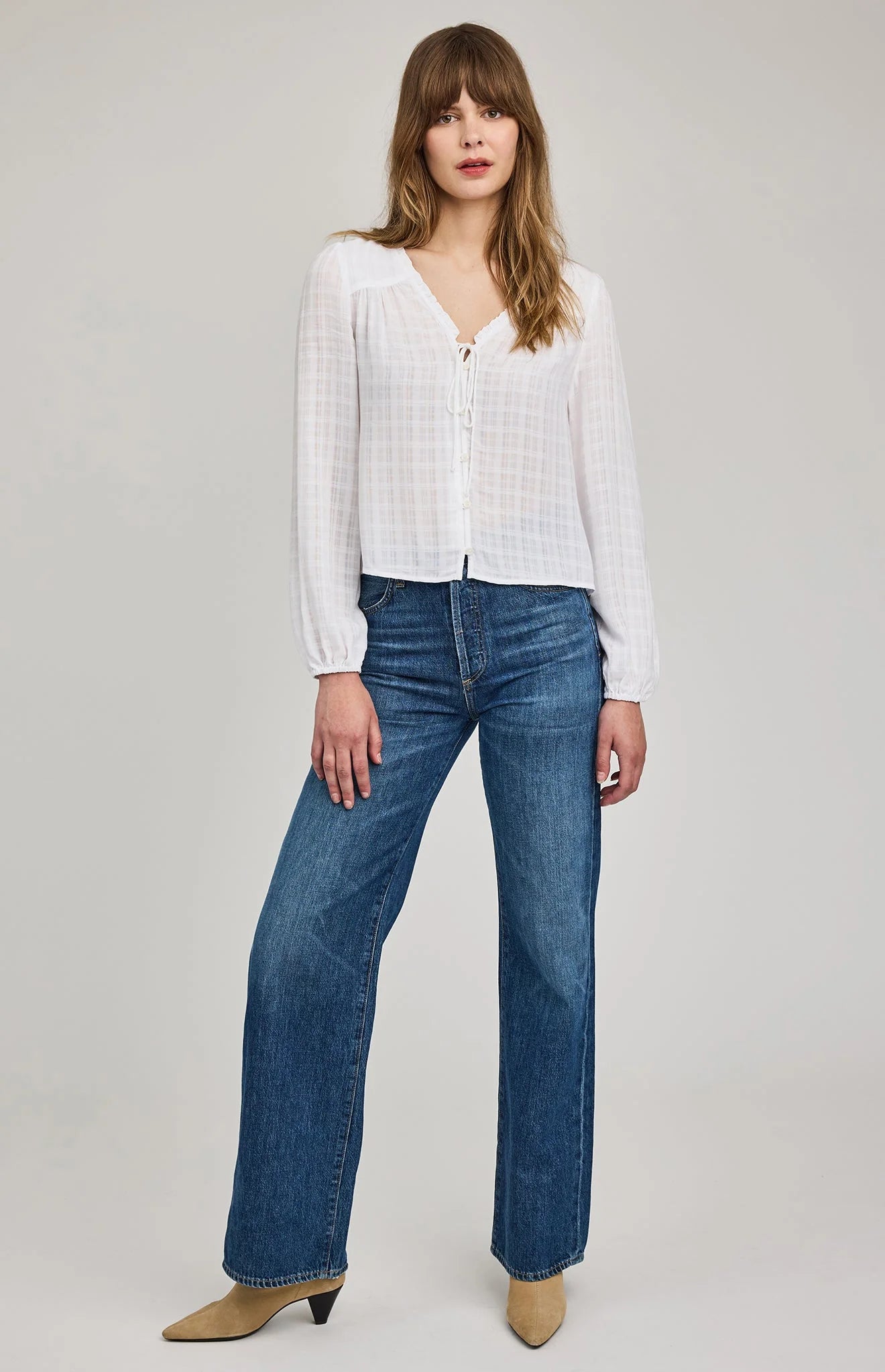 VANESSA TEXTURED TOP - WHITE