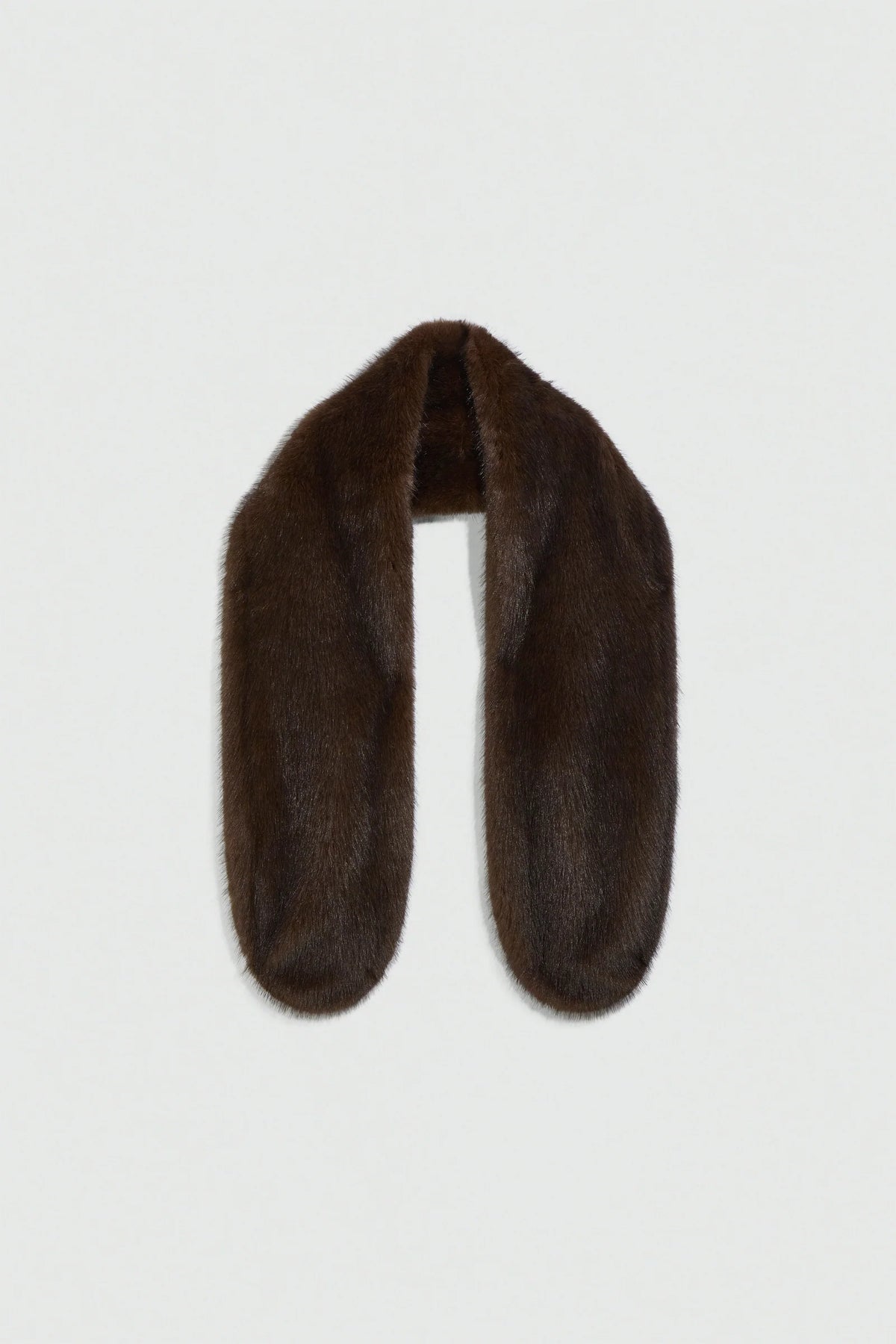 FAUX FUR SCARF - BROWN-EBONY