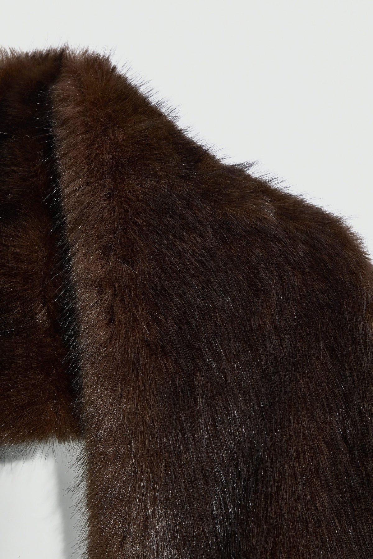 FAUX FUR SCARF - BROWN-EBONY