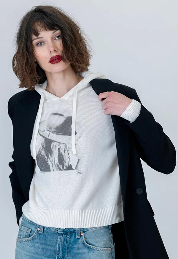 ON THE VERGE RANDI HOODIE SWEATER - IVORY
