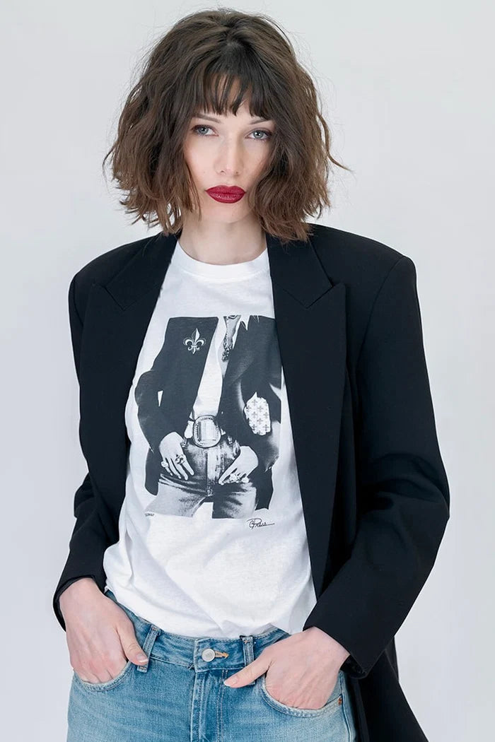 ICONIC MUSHIE TEE - WORN WHITE
