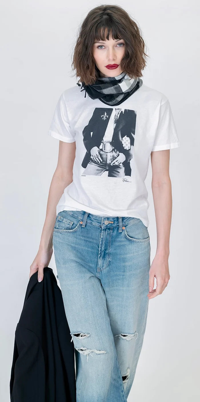 ICONIC MUSHIE TEE - WORN WHITE
