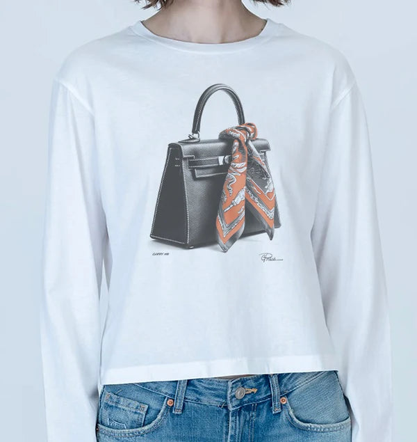 CARRY ME SUNDAY LONG SLEEVE TEE - WORN WHITE HIGHLIGHT