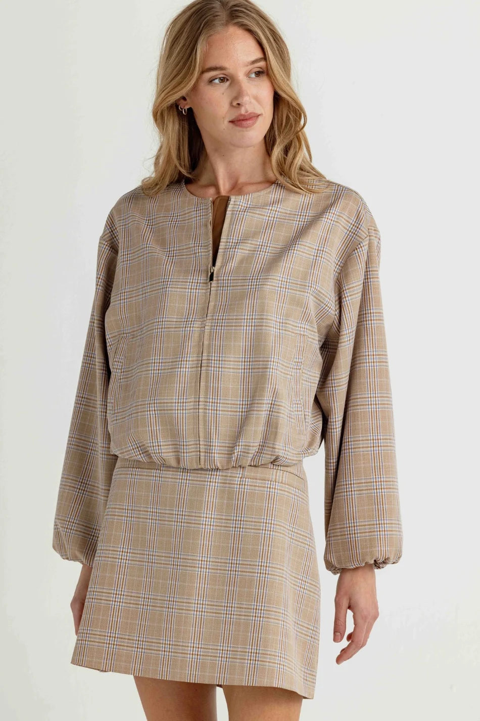 IRIS PLAID JACKET - HEATHER PLAID