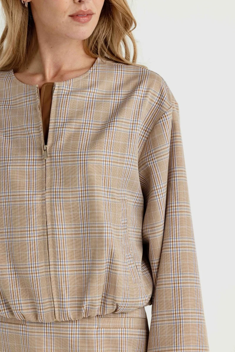 IRIS PLAID JACKET - HEATHER PLAID