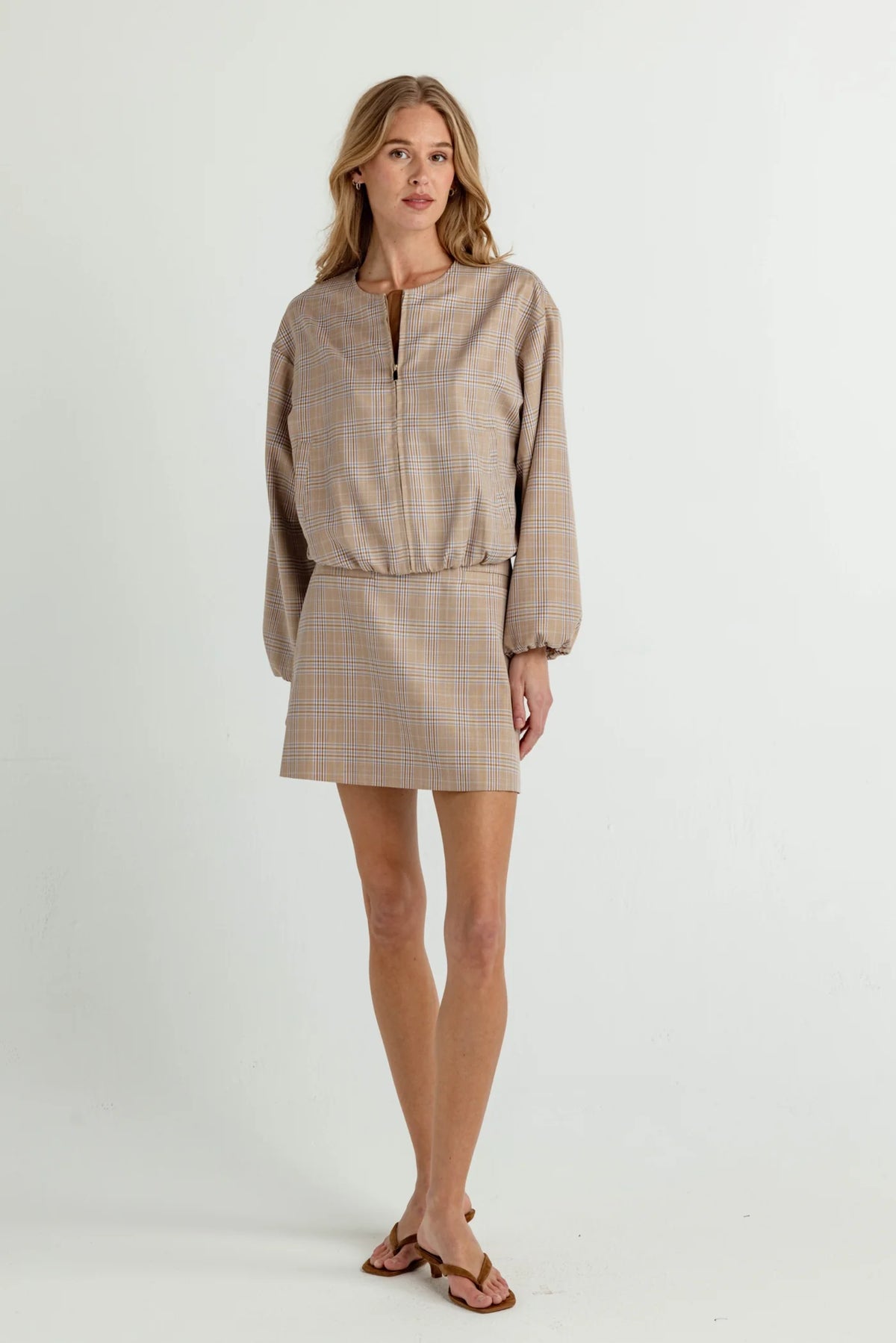 IRIS PLAID JACKET - HEATHER PLAID
