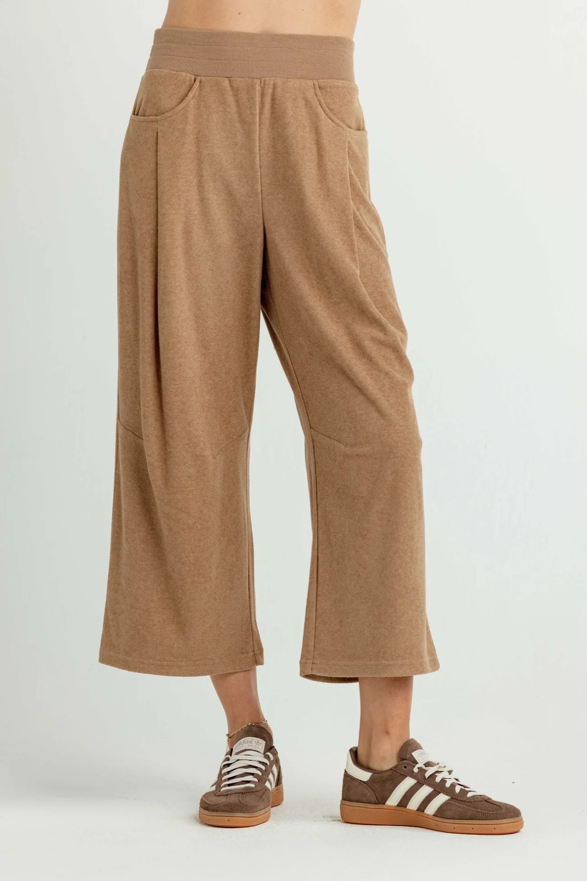 TERRY NARA PANTS - CARAMEL HEATHER
