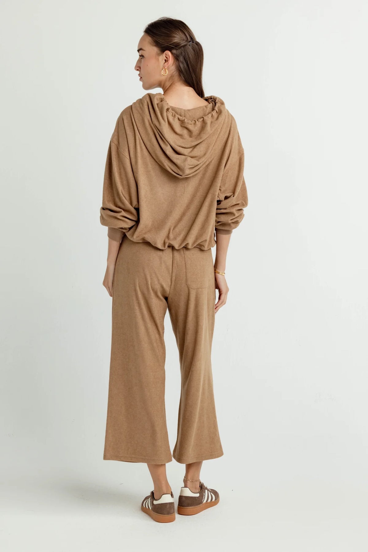 TERRY NARA PANTS - CARAMEL HEATHER