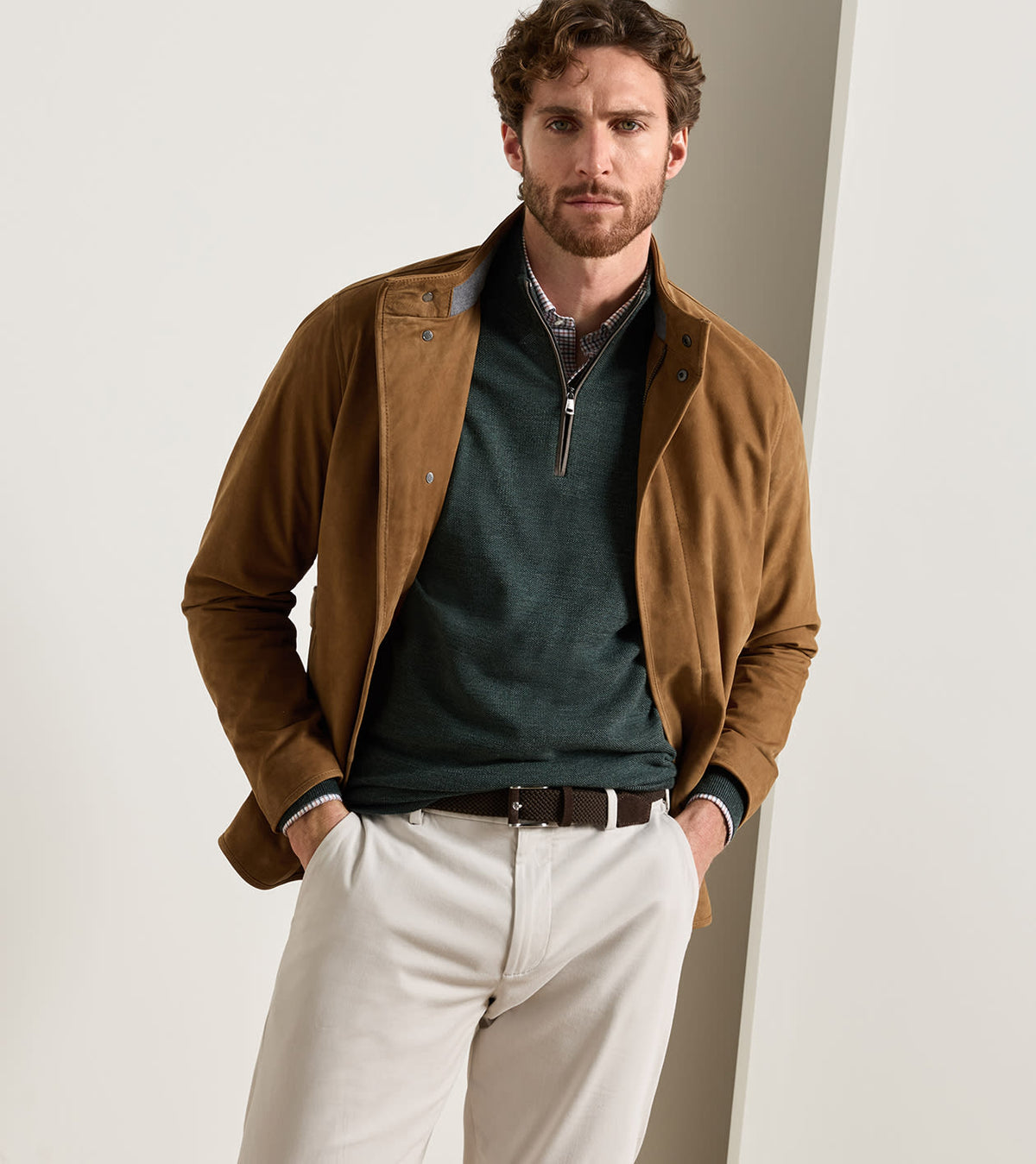 NORWALK NUBUCK COAT - DARK AMBER