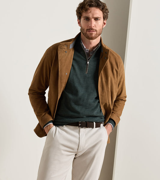 NORWALK NUBUCK COAT - DARK AMBER