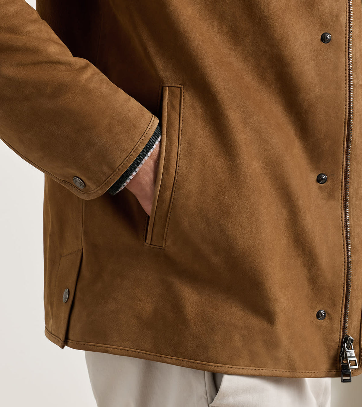 NORWALK NUBUCK COAT - DARK AMBER