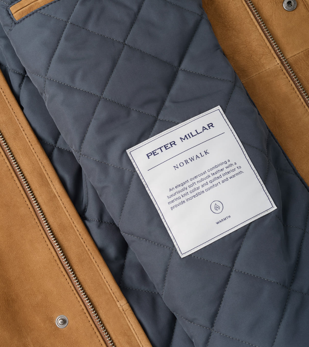 NORWALK NUBUCK COAT - DARK AMBER