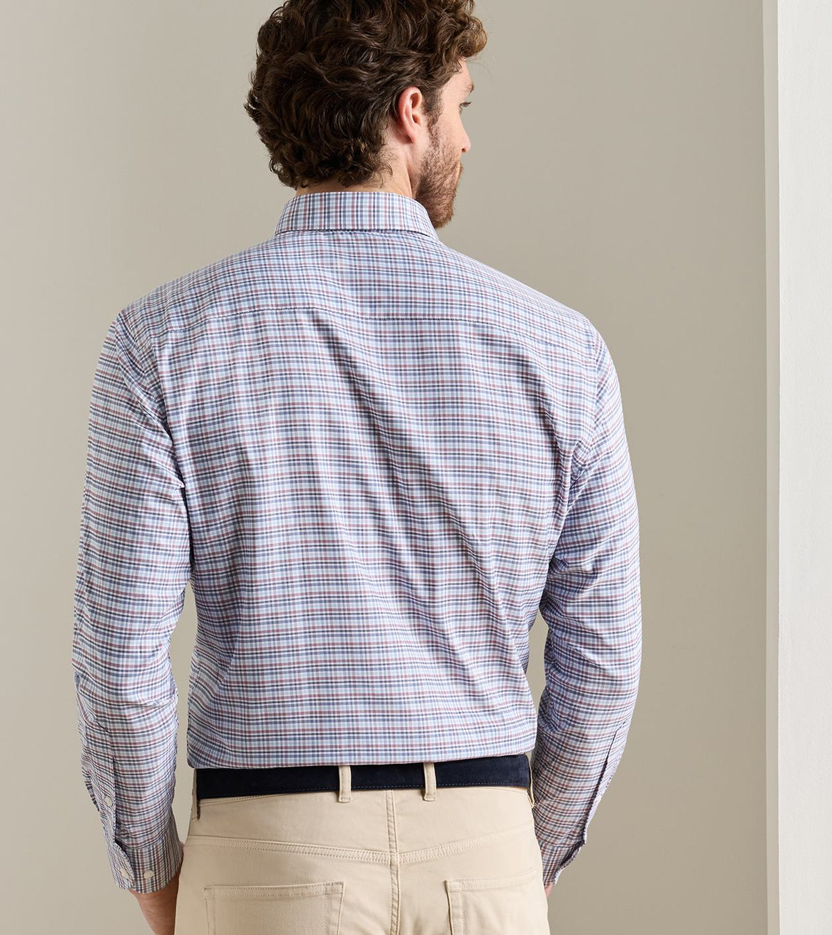 WAYNE PERFORMANCE TWILL SHIRT - BLUE FREESIA