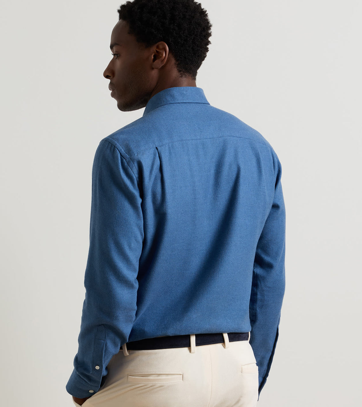 BRIXEN ITALIAN FLANNEL SHIRT - CADET