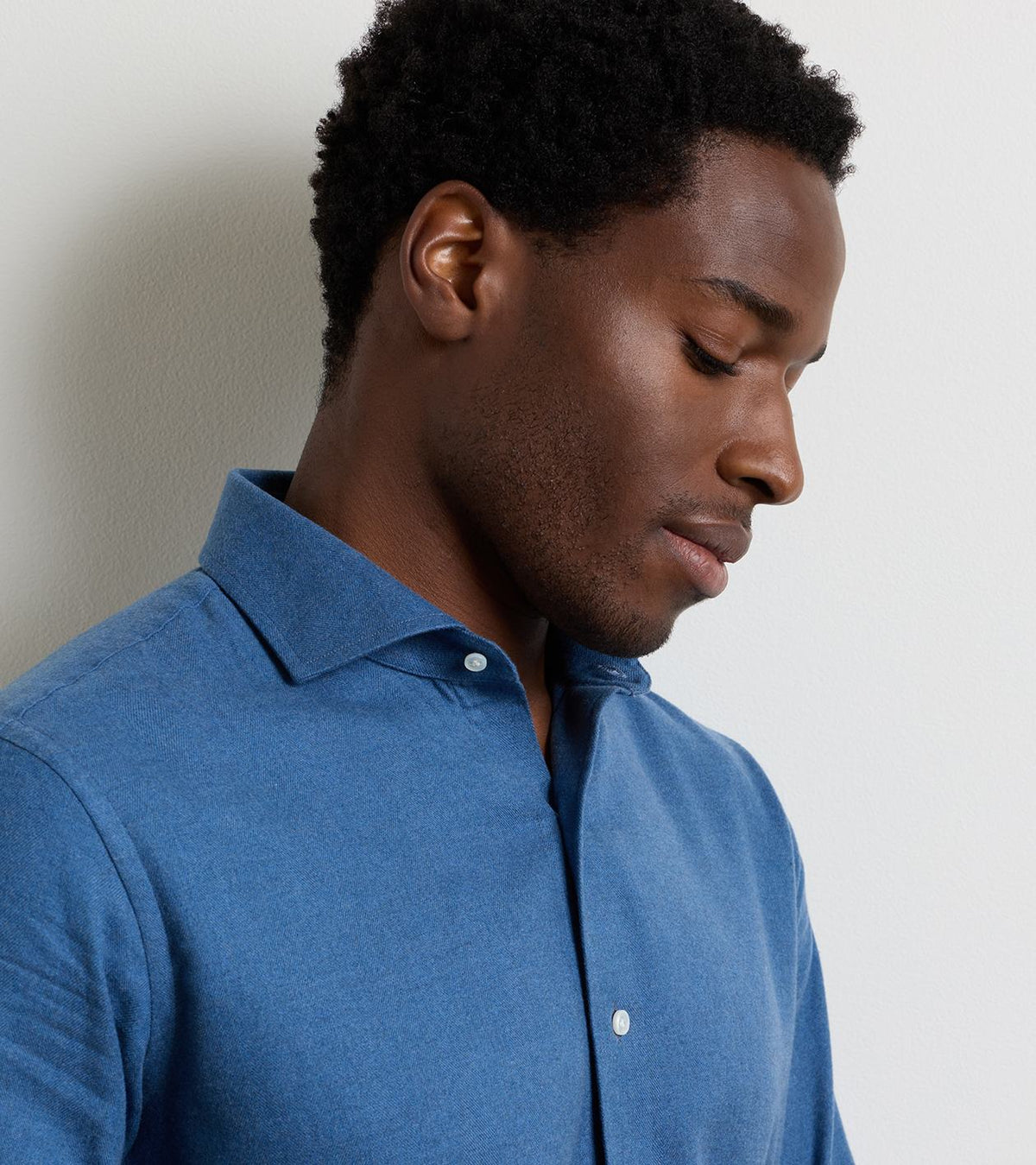 BRIXEN ITALIAN FLANNEL SHIRT - CADET