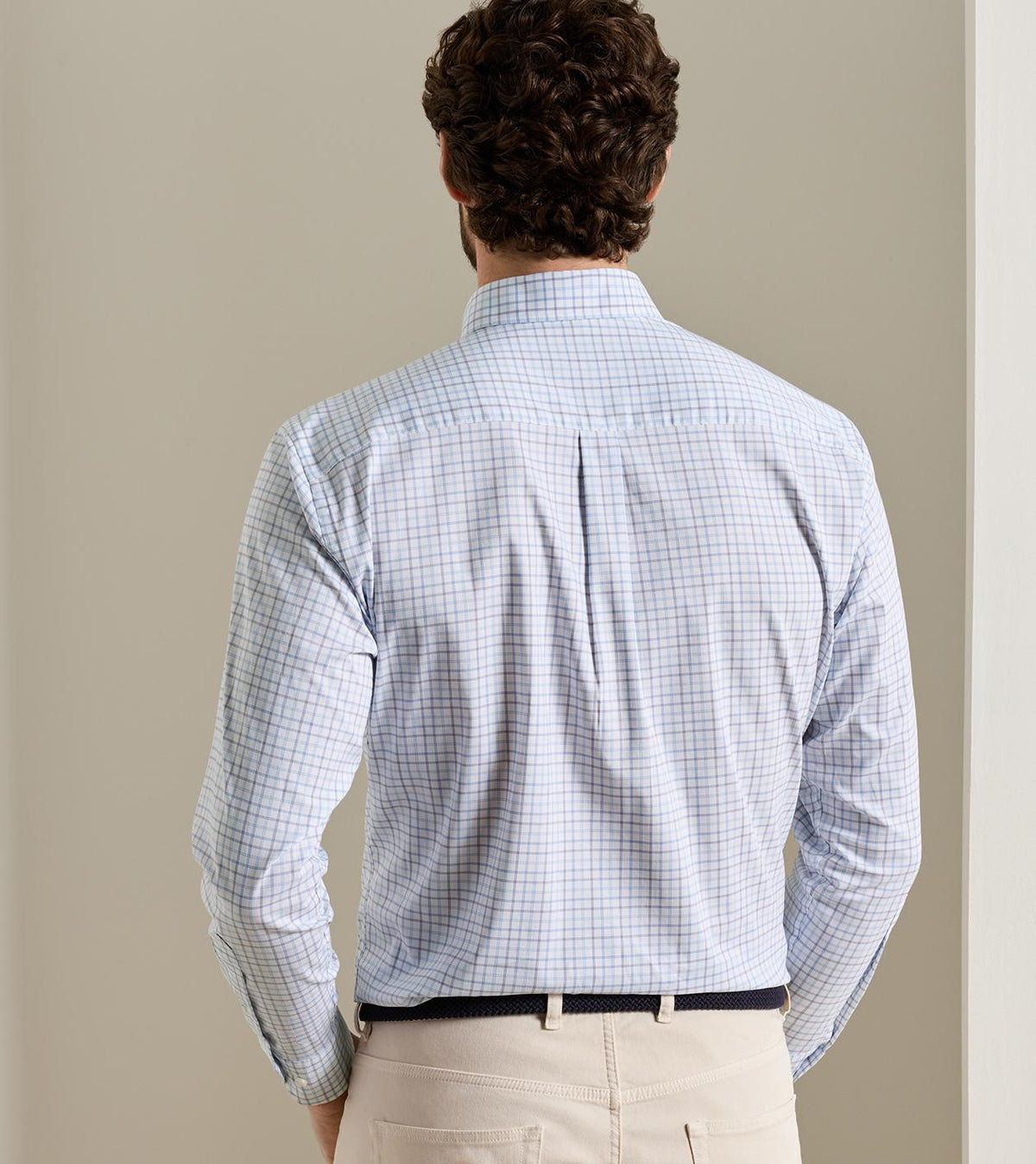 BRUCE CROWN LITE COTTON STRETCH SHIRT - BLUE FREESIA