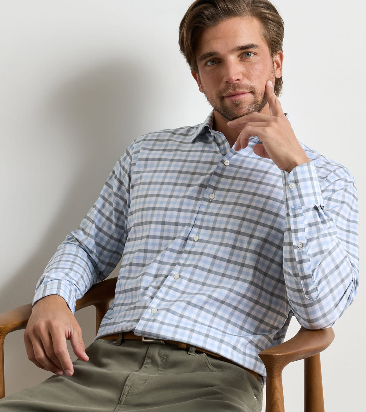 LUCAS PERFORMANCE TWILL SHIRT - WHITE