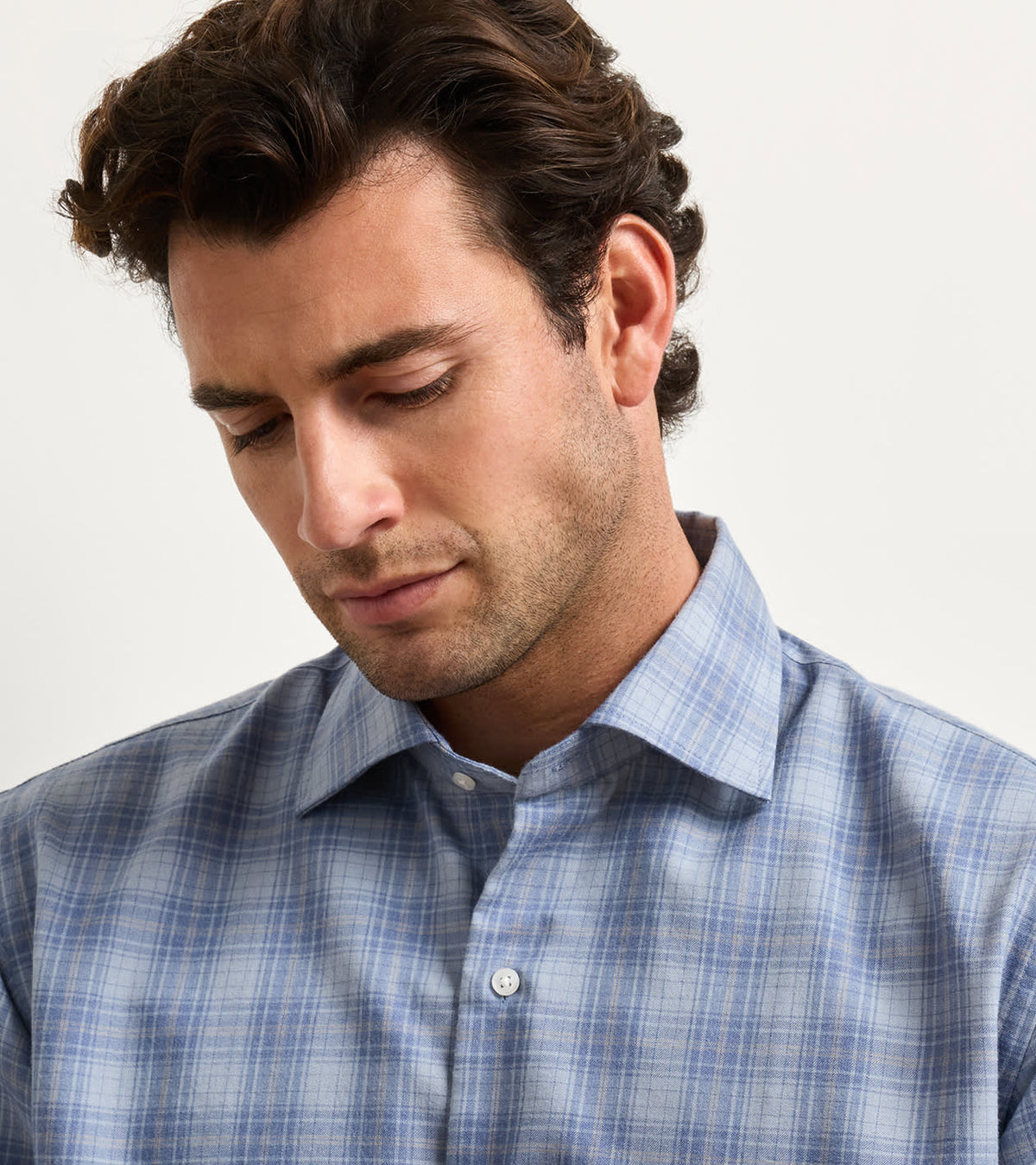 DEAN PERFORMANCE FLANNEL SHIRT - GRAVEL BLUE