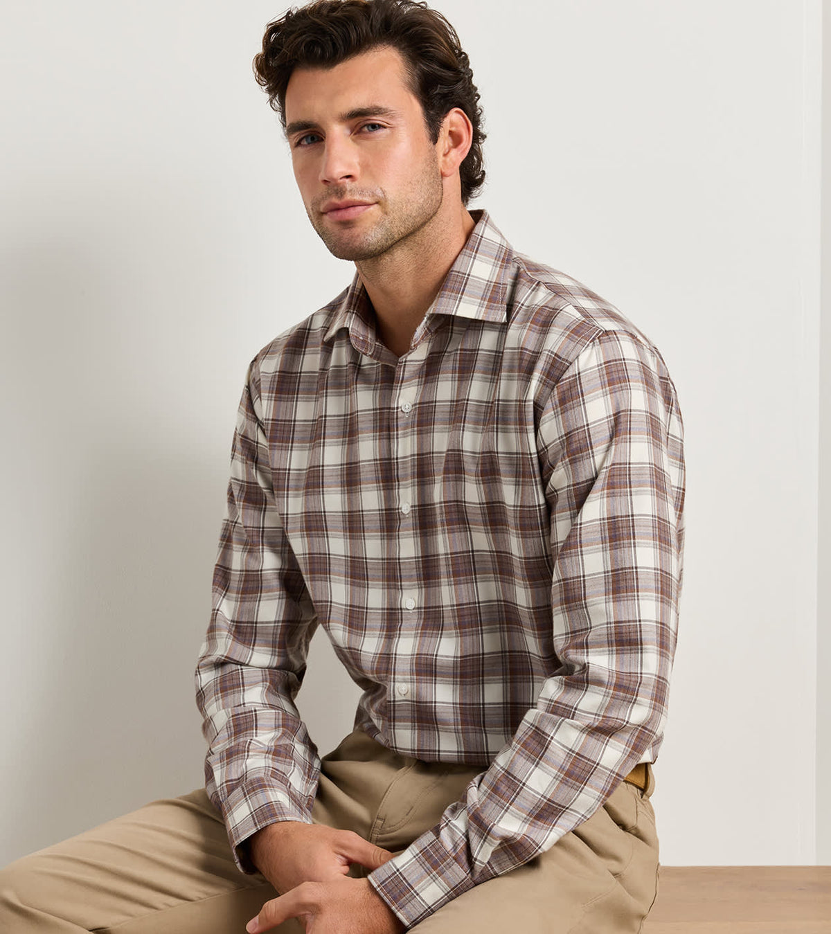 CANNON PERFORMANCE FLANNEL SHIRT - WINTER IVORY