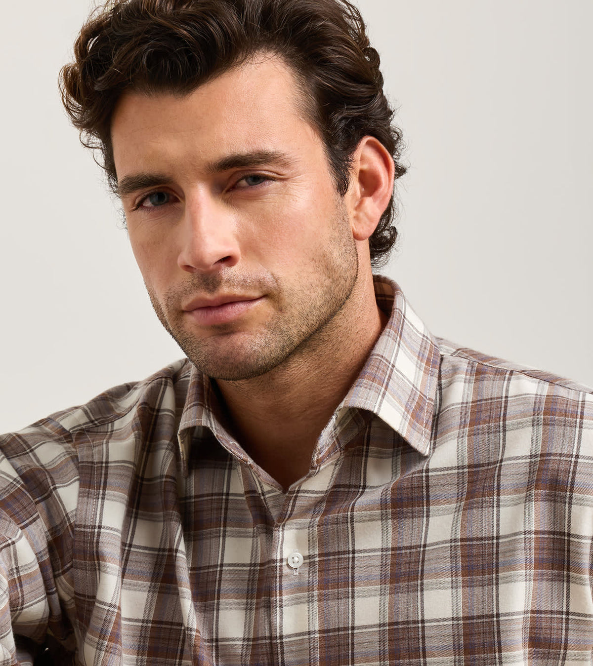 CANNON PERFORMANCE FLANNEL SHIRT - WINTER IVORY