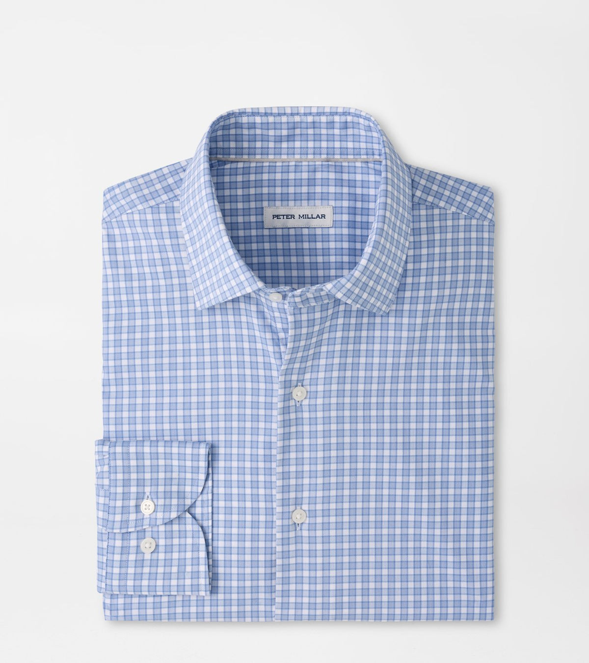 ATLAS CROWN LITE COTTON STRETCH SHIRT - BLUE FREESIA