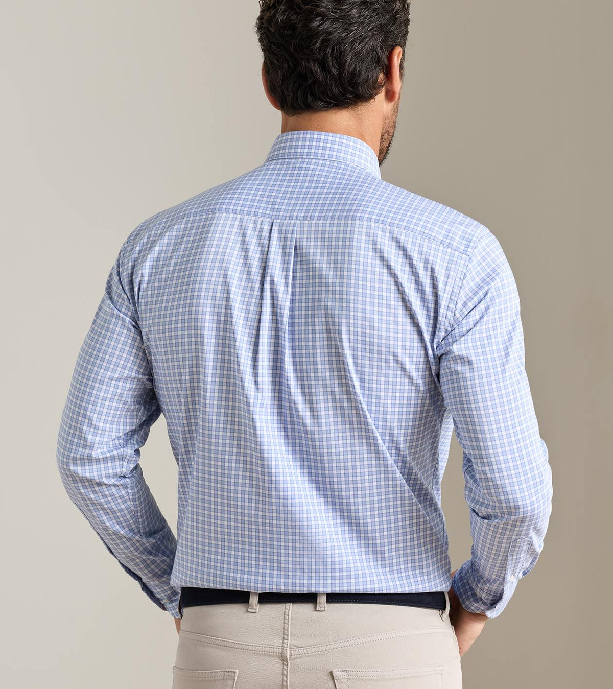 ATLAS CROWN LITE COTTON STRETCH SHIRT - BLUE FREESIA
